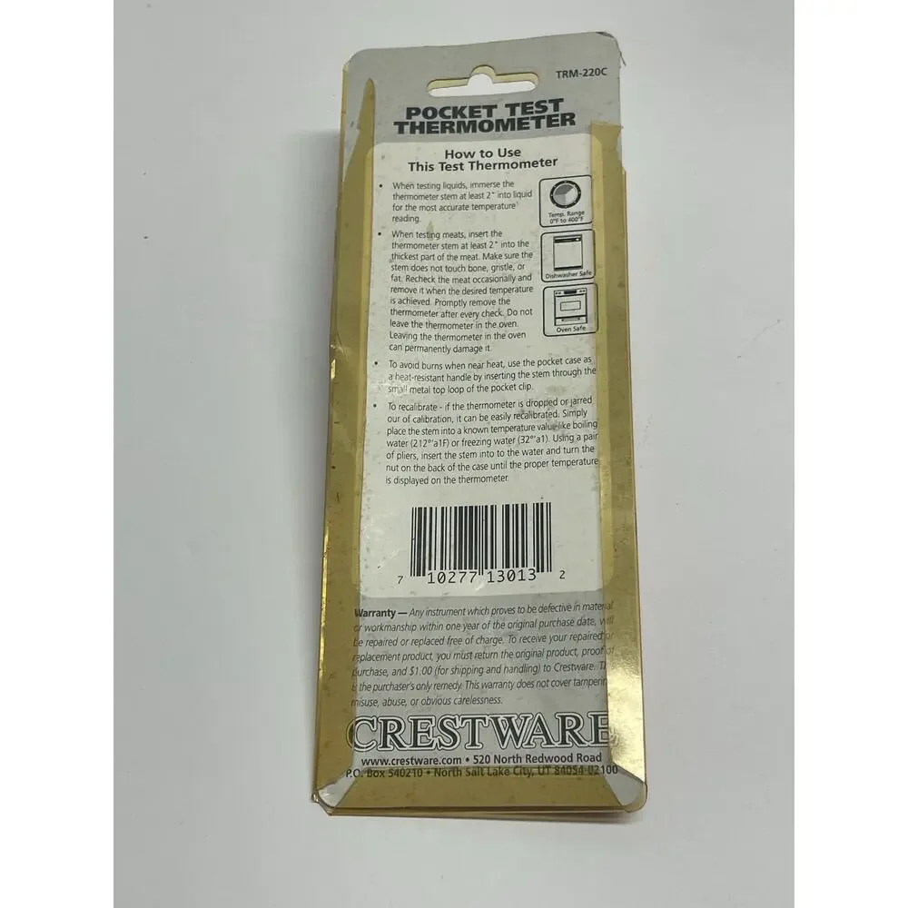 Crestware pocket test